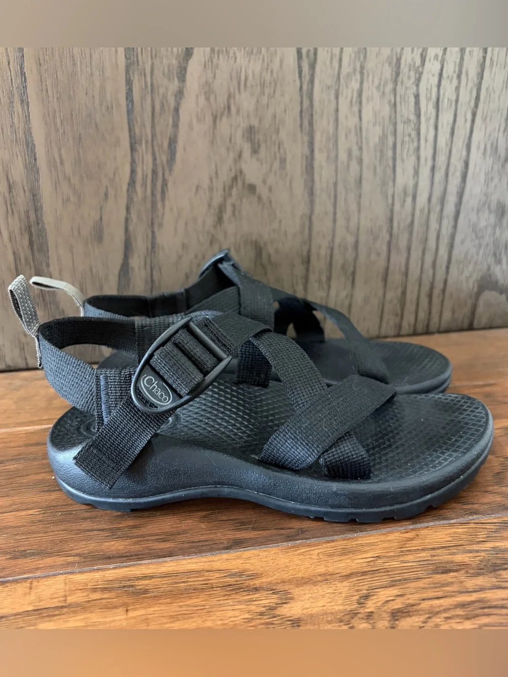 Chaco Kids Z1 Ecotread Black Strappy Sport Sandals Boys Girls